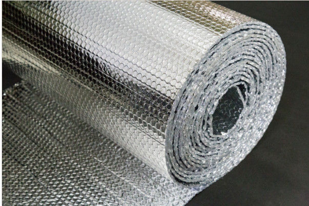 Double Bubble Aluminium Foil Roll 24h Moisture Permability Silver Color